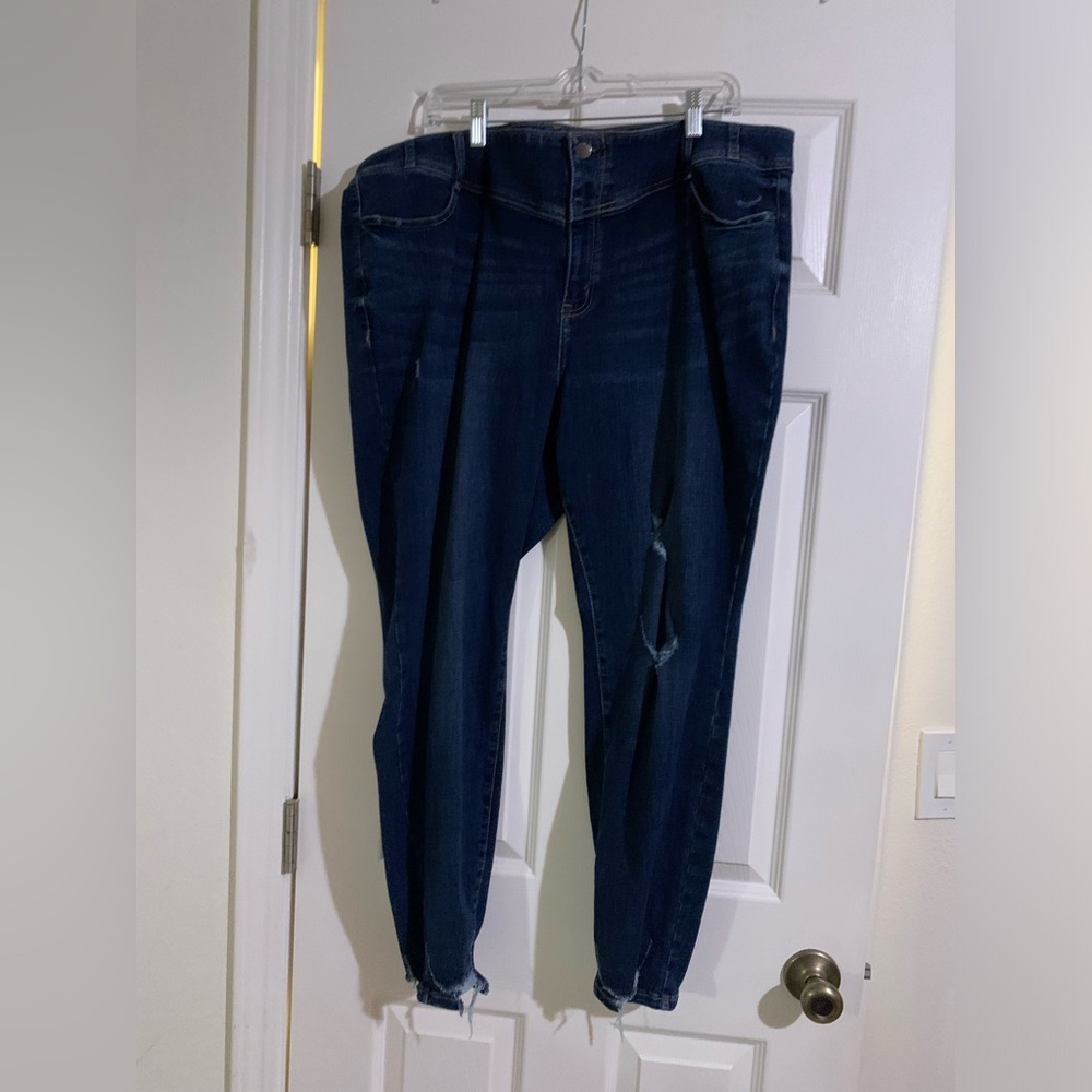 Plus Distressed Skinny Jeans